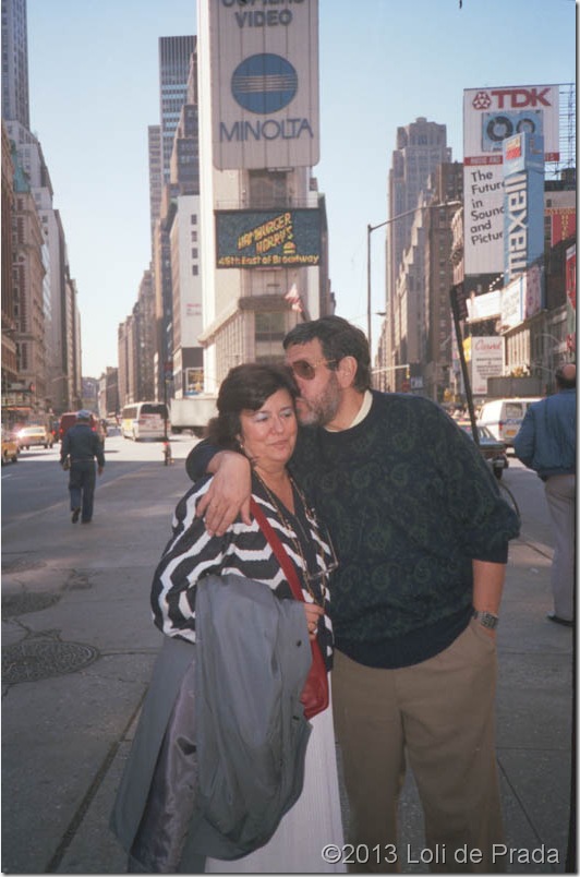 Loli y Joaquín en Times Square, Nueva York